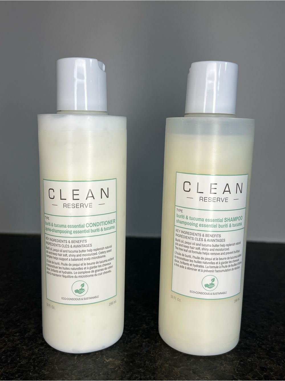 Clean Reserve Buriti & Tucuma Essential Shampoo/Conditioner - BRAND NEW SEALED